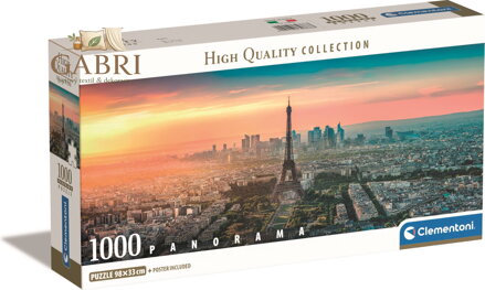 CLEMENTONI Panoramatické puzzle Paříž 1000 dílků