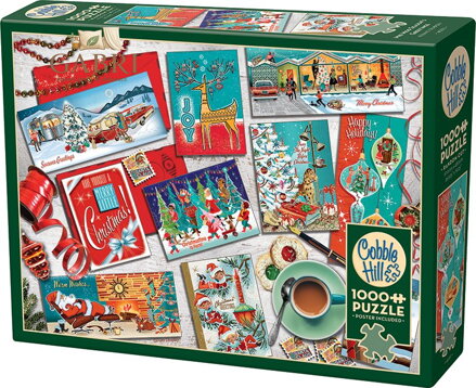 COBBLE HILL Puzzle Vánoční pozdravy 1000 dílků