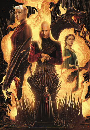 CLEMENTONI Puzzle Hra o trůny: Rod Draka 500 dílků