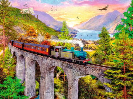 RAVENSBURGER Puzzle Podzimní jízda vlakem 1500 dílků