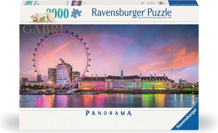 RAVENSBURGER Panoramatické puzzle Barevný Londýn 2000 dílků