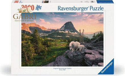 RAVENSBURGER Puzzle Alpská koza s mládětem 3000 dílků