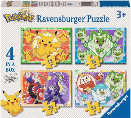 RAVENSBURGER Puzzle Pokémoni 4v1 (12, 16, 20, 24 dílků)