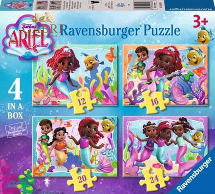 RAVENSBURGER Puzzle Ariel 4v1 (12, 16, 20, 24 dílků)