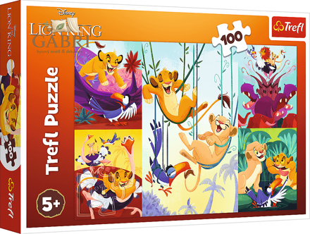TREFL Puzzle Odvážný Lví král 100 dílků