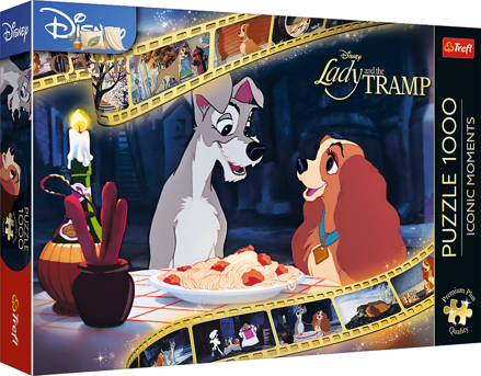 TREFL Puzzle Premium Plus Iconic Moments: Lady a Tramp 1000 dílků