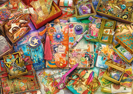TREFL Puzzle Premium Plus Tea Time: Scrapbooking 1000 dílků