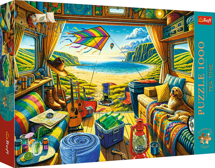 TREFL Puzzle Premium Plus Tea Time: Cestování karavanem1000 dílků