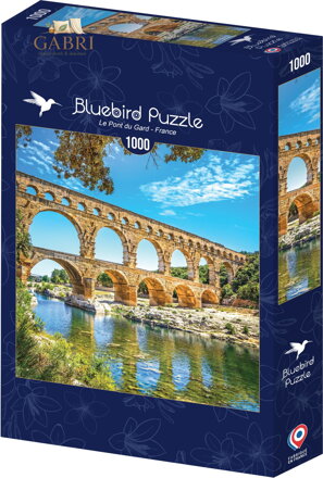 BLUEBIRD Čtvercové puzzle Pont du Gard, Francie 1000 dílků