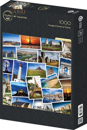 GRAFIKA Čtvercové puzzle Plavba přes Francii 1000 dílků