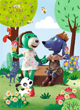 Puzzle Treflíci: Na zmrzlině 20 dílků