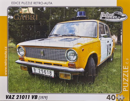 RETRO-AUTA Puzzle č.02 VAZ 21011 VB (1979) 40 dílků