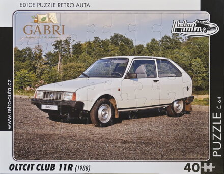 RETRO-AUTA Puzzle č.64 Oltcit CLUB 11R (1988) 40 dílků