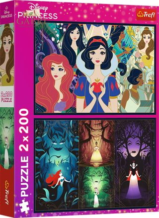 TREFL Puzzle Disney princezny: Začarované krásky 2x200 dílků