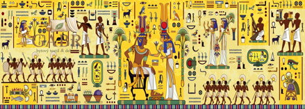 BLUEBIRD Panoramatické puzzle Egyptské hieroglyfy 1000 dílků