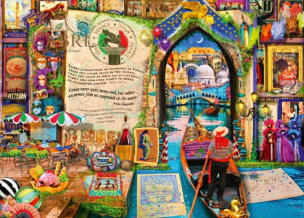 BLUEBIRD Puzzle Život je otevřená kniha: Benátky 1500 dílků