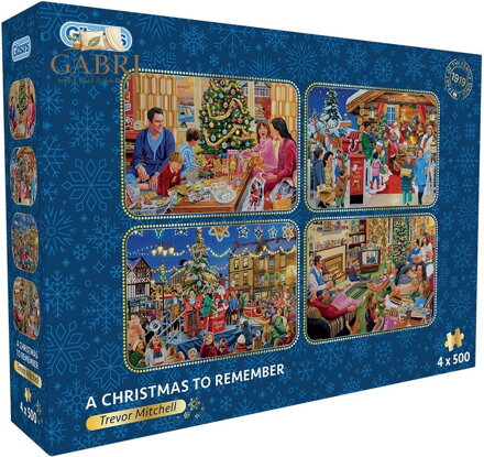 GIBSONS Puzzle Nezapomenutelné Vánoce 4x500 dílků