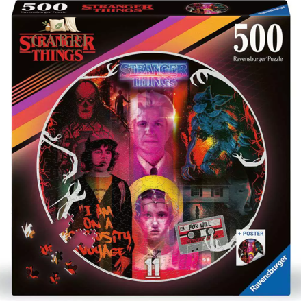 RAVENSBURGER Kulaté puzzle Stranger Things 500 dílků