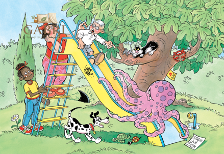 JUMBO Puzzle JvH Junior 16: Kluzká skluzavka 150 dílků