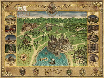 RAVENSBURGER Puzzle Mapa Bradavic 1500 dílků