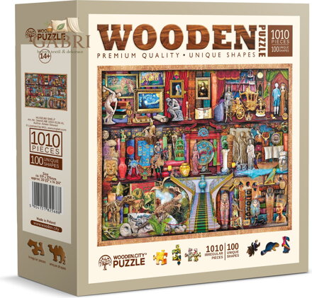 WOODEN CITY Dřevěné puzzle Muzejní police 1010 dílků