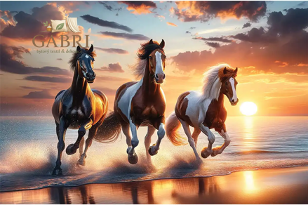 WOODEN CITY Dřevěné puzzle Divocí koně na pláži 4000 dílků