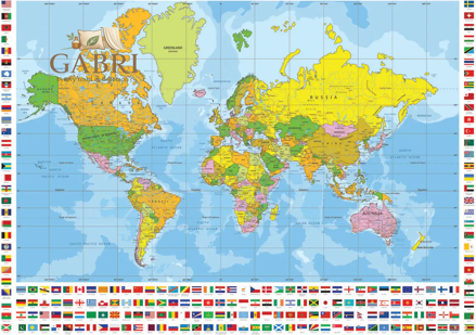 ANATOLIAN Puzzle Politická mapa světa XL 700 dílků
