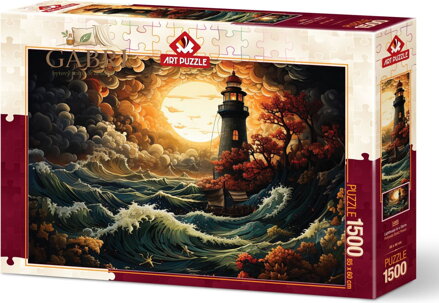 ART PUZZLE Puzzle Maják v bouři 1500 dílků