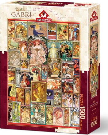 ART PUZZLE Puzzle Secesní plakát 1500 dílků