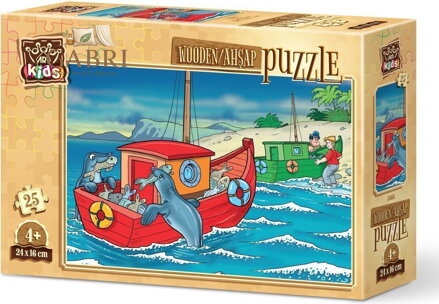 ART PUZZLE Dřevěné puzzle Šťastní tuleni 25 dílků
