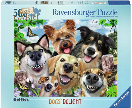 RAVENSBURGER Puzzle Psí selfie 500 dílků