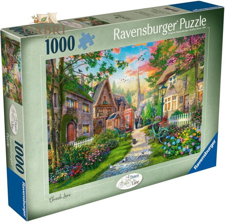 RAVENSBURGER Puzzle Procházka venkovskou uličkou 1000 dílků