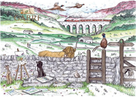 RAVENSBURGER Puzzle Život v Yorkshiru 1000 dílků