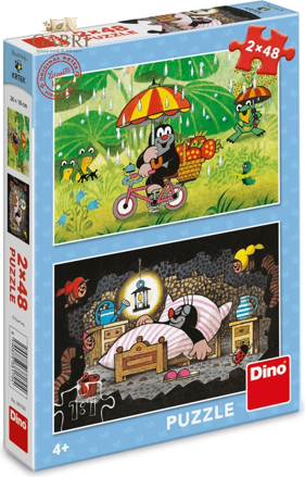 DINO Puzzle Krteček: Krtkův den 2x48 dílků