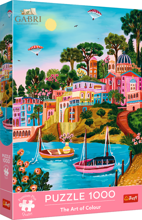 TREFL Puzzle Premium Plus The Art of Colour:  Syros, Řecko 1000 dílků
