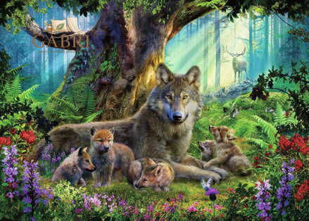 RAVENSBURGER Puzzle Vlci v lese 1000 dílků