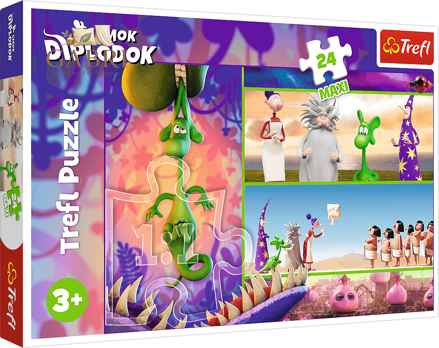 TREFL Puzzle Hokus pokus Diplodokus MAXI 24 dílků