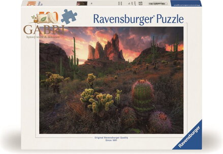 RAVENSBURGER Puzzle Kaktusy za soumraku 500 dílků