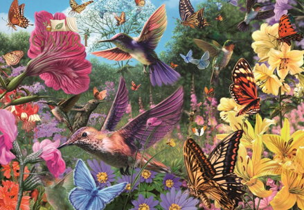 RAVENSBURGER Puzzle Svět kolibříků a motýlů 200 dílků