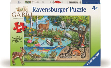 RAVENSBURGER Puzzle Zvířata na zemi i pod ní – tajemství přírody 60 dílků