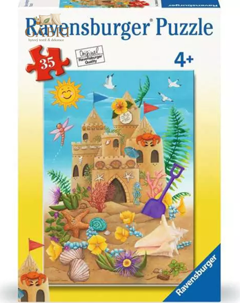 RAVENSBURGER Puzzle Písečný hrad pod slunečnými paprsky 35 dílků