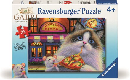 RAVENSBURGER Puzzle Pizza pro kočku - rozmanitost chutí 35 dílků
