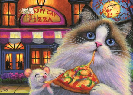 RAVENSBURGER Puzzle Pizza pro kočku - rozmanitost chutí 35 dílků