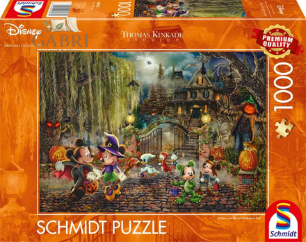 SCHMIDT Puzzle Disney: Mickey a Minnie o Halloweenu 1000 dílků