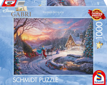 SCHMIDT Puzzle Disney: Popelka s princem o Vánocích 1000 dílků