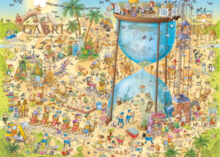 HEYE Puzzle Šílená ZOO: Pouštní expozice 1000 dílků