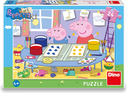 DINO Puzzle Peppa Pig: Výtvarník 24 dílků