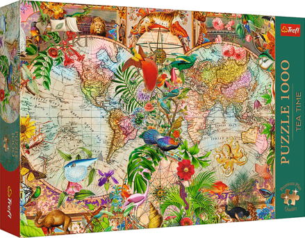 TREFL Puzzle Premium Plus Tea Time: Antická mapa světa 1000 dílků