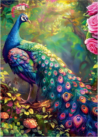 EDUCA Puzzle Paví zahrada 1000 dílků