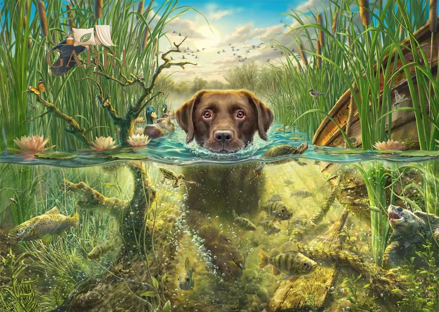 SCHMIDT Puzzle Čokoládový labrador 1000 dílků